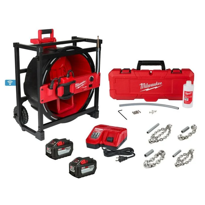 FBVRDB.webp Milwaukee M18 FUEL High Speed Chain Snake for 1 1/2-4 Pipes - Image 1