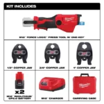 Milwaukee M12 FORCE LOGIC Press Tool Kit with ONEKEY with 1/2 Inch 1" Inch CTSV Jaws - Image 3