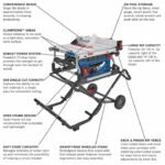 Bosch 10in Jobsite Table Saw with Gravity-Rise Wheeled Stand - Image 2