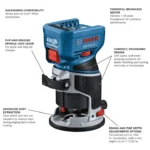 Bosch 18V Brushless Colt Palm Router (Bare Tool) - Image 2