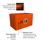 Crescent RAILWORKS 2 Shelf Industrial Utility Cart with 5 Inch Hard Casters and Single Door Lockable Security Panel - Image 3