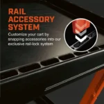 Crescent RAILWORKS 2 Shelf Industrial Utility Cart with 5 Inch Hard Casters - Image 3