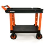 Crescent RAILWORKS 2 Shelf Industrial Utility Cart with 8 Inch Casters