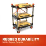 Crescent SITERUNNER 3 Shelf Folding Jobsite Cart - Image 4