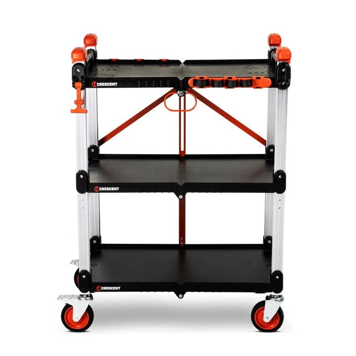 crescent-siterunner-3-shelf-folding-jobsite-cart-f3scbl.webp Crescent SITERUNNER 3 Shelf Folding Jobsite Cart - Image 1