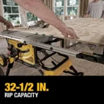 DEWALT 10 Inch Jobsite Table Saw 32-1/2 Inch Rip Capacity and Rolling Stand with Circular Saw Blade Combo Kit Bundle - Image 3