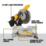 DEWALT 12 Inch 15 Amp Dual Bevel Compound Miter Saw & Saw Stand Bundle - Image 2