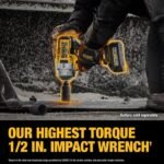 DEWALT 20V MAX XR 1/2 Inch Impact Wrench with Hog Ring (Bare Tool) - Image 3