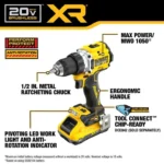 DEWALT 20V MAX XR Brushless Cordless 1/2 Inch Drill/Driver Kit With POWERPACK Batteries - Image 4