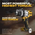 DEWALT 20V MAX XR Brushless Cordless 1/2 Inch Hammer Drill (Bare Tool) - Image 5