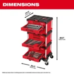 Milwaukee Master Mechanics Hand Tool Set with PACKOUT Drawers and Dolly, 366 Pieces - Image 4