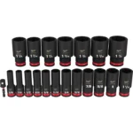 Milwaukee Impact Socket 19PC 1/2in Drive SAE DP 6Point Tool Set