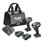 FLEX Hammer Drill with Turbo Mode and Quick Eject Impact Driver Combo Kit