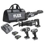 FLEX Reciprocating Saw Oscillating Multi-Tool Drill and Impact Driver Combo Kit
