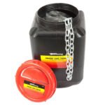 Forney Industries Bucket of Chain, Grade 30 (G30) Proof Coil Chain, Zinc-Plated, 3/16 Inch x 250 Ft. (DOT Approved Tow Chain)