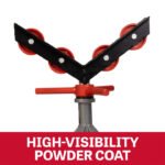 JET 5-Leg Pipe Jack Stand with Casters and Steel Rollers - Image 4