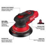 Milwaukee M12 FUEL 6 Inch Random Orbital Sander Kit, 3/32 Inch - Image 4