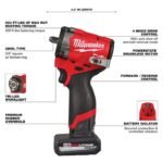 Milwaukee M12 FUEL Stubby 3/8 Inch Impact Wrench Kit - Image 4
