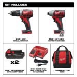 Milwaukee M18 Cordless Lithium-Ion 2-Tool Combo Kit - Image 2
