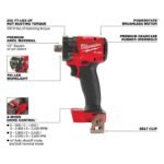 Milwaukee M18 FUEL 1/2 Compact Impact Wrench with Pin Detent (Bare Tool) - Image 2