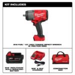 Milwaukee M18 FUEL 1/2 in High Torque Impact Wrench with Friction Ring Kit - Image 2