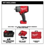 Milwaukee M18 FUEL 1/2 in High Torque Impact Wrench with Friction Ring Kit - Image 2