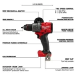 Milwaukee M18 FUEL 1/2inch Hammer Drill/Driver (Bare Tool) - Image 4