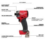 Milwaukee M18 FUEL 1/4inch Hex Impact Driver (Bare Tool) - Image 2