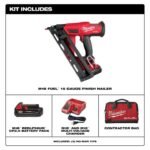 Milwaukee M18 FUEL 15 Gauge Finish Nailer Kit - Image 2