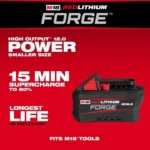 Milwaukee M18 REDLITHIUM FORGE XC 18V 6Ah Lithium Ion Power Tool Battery Pack with Fuel Indicator - Image 2
