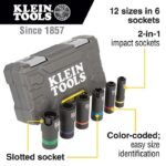Klein Tools 2-In-1 Slotted Socket Set 6 Piece - Image 2
