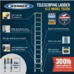 Werner Telescoping Ladder 12.5ft Type IA - Image 2